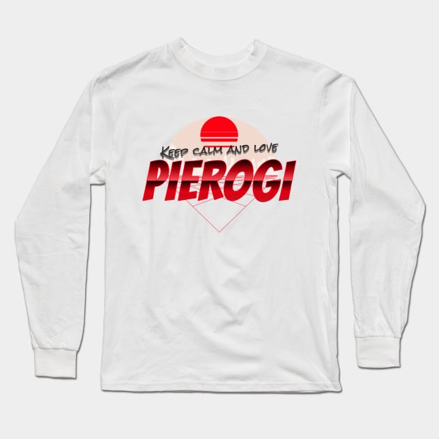 Pierogi Retro Long Sleeve T-Shirt by SybaDesign